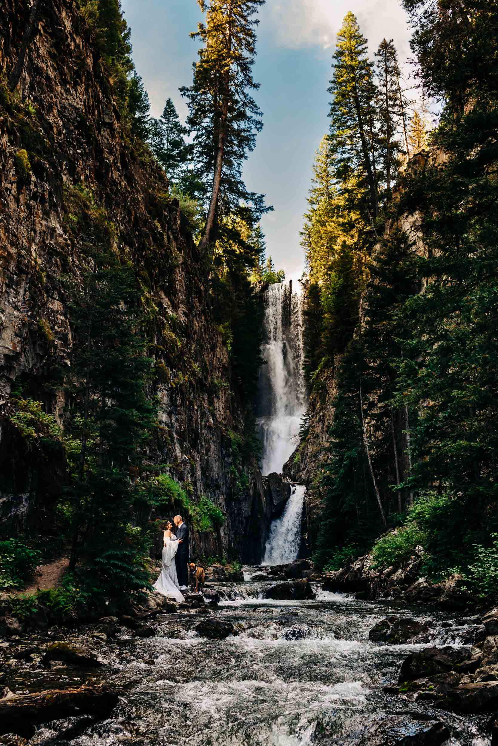Telluride waterfall elopement