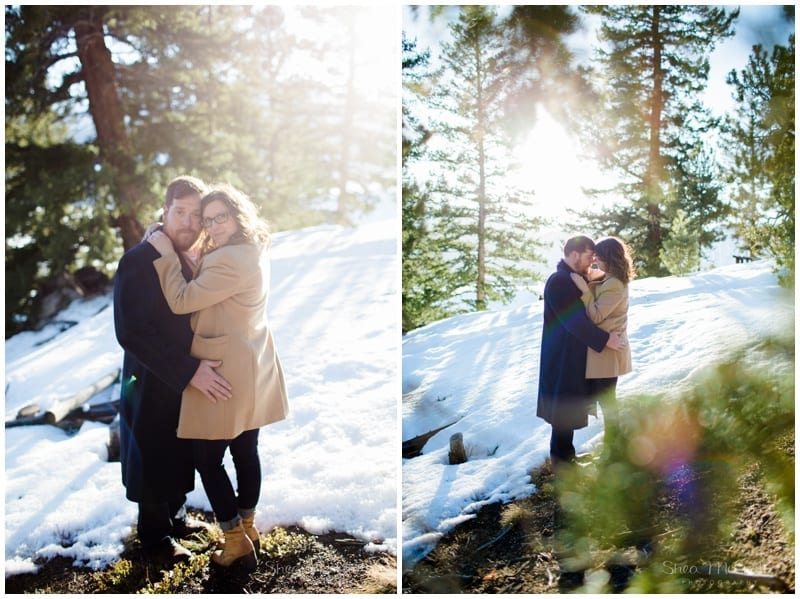 Engagement session with sunlight