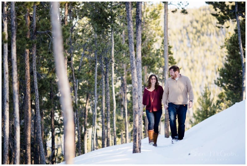 Winter Engagement Photos in Colorado