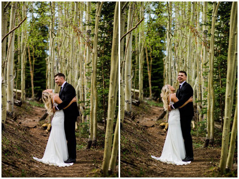 Wedding Photography with Aspen Trees in Colorado