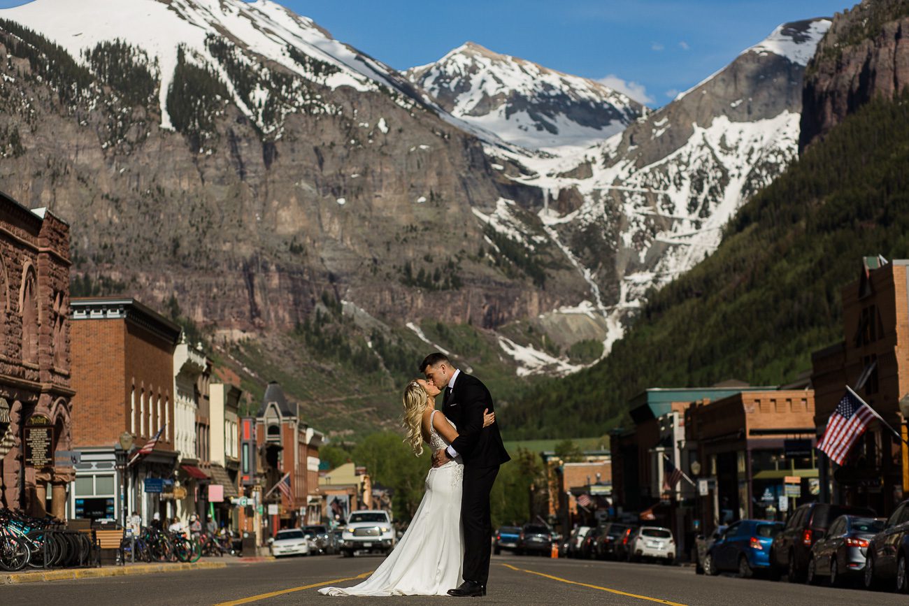 Downtown Telluride Colorado Wedding Photo
