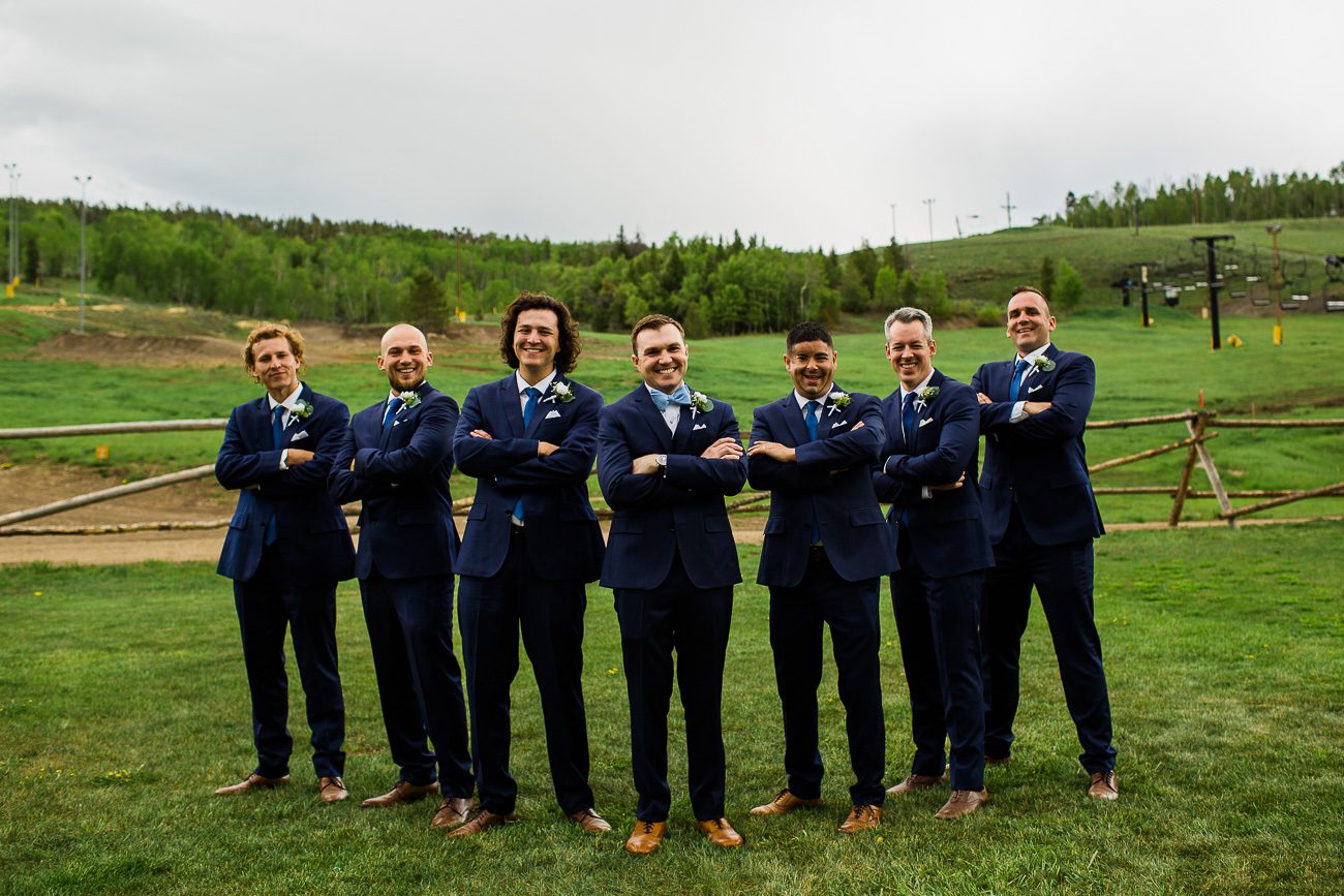 Groomsmen Pictures at Granby Ranch Wedding