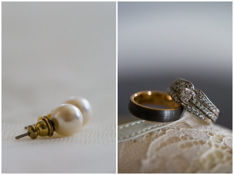 Wedding jewelry earrings and rings