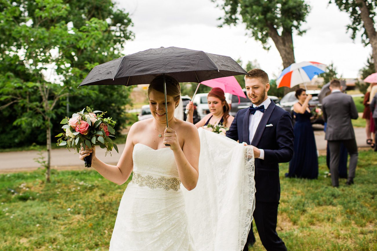 Denver rainy wedding day