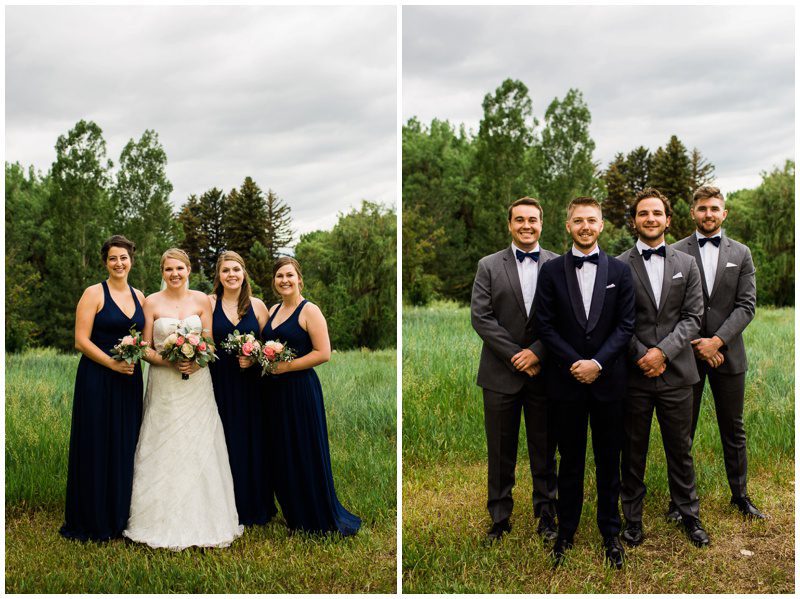 Navy and Gray bridal party colors