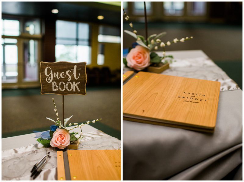 St. Andrew UMC wedding guest book picture