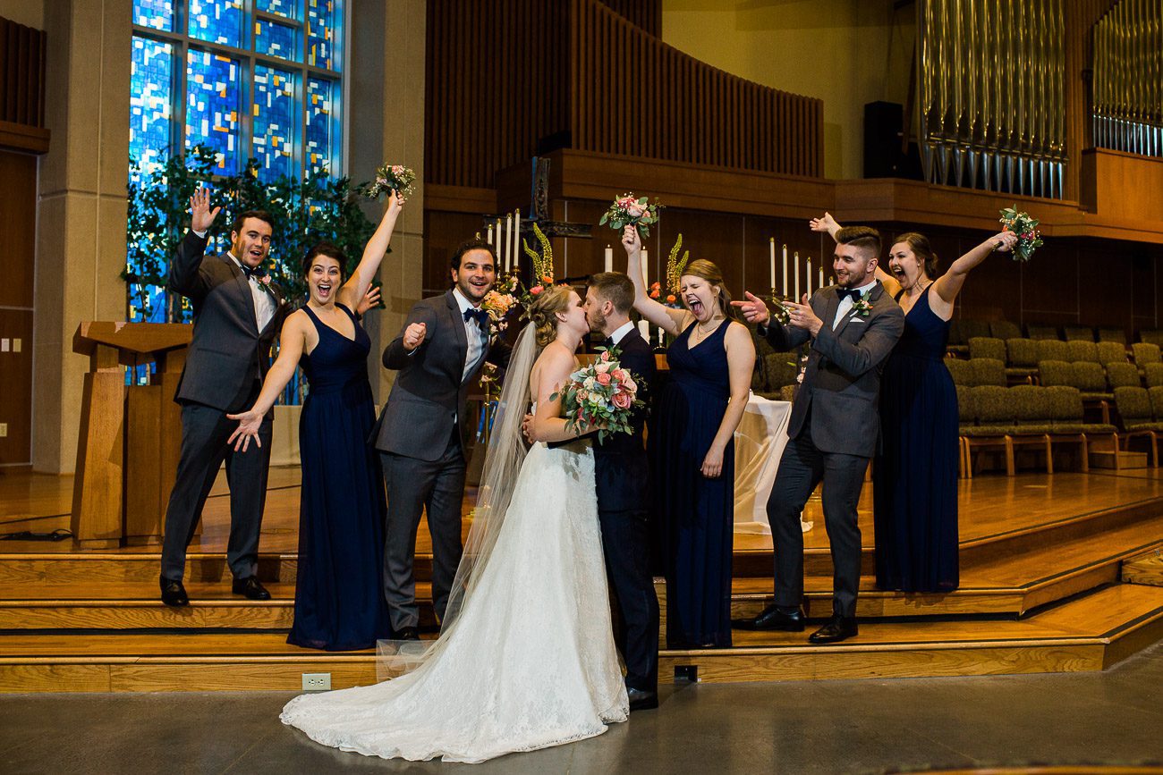 St. Andrew UMC Highlands Ranch Colorado bridal party pictures