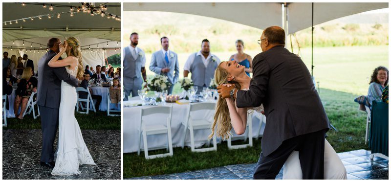 Father Daughter Dance Tent Wedding Colorado
