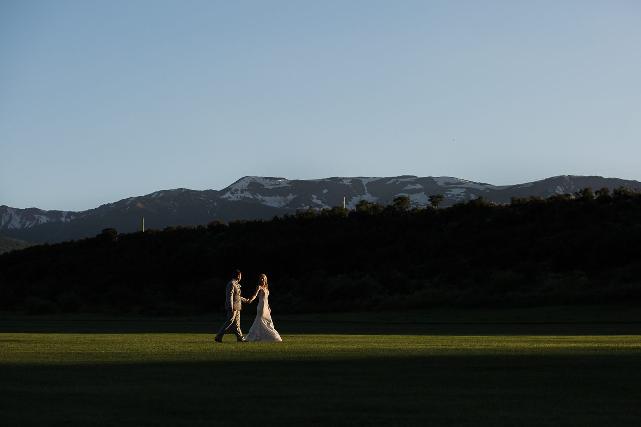 Sunset Wedding Photos in Snowmass Colorado