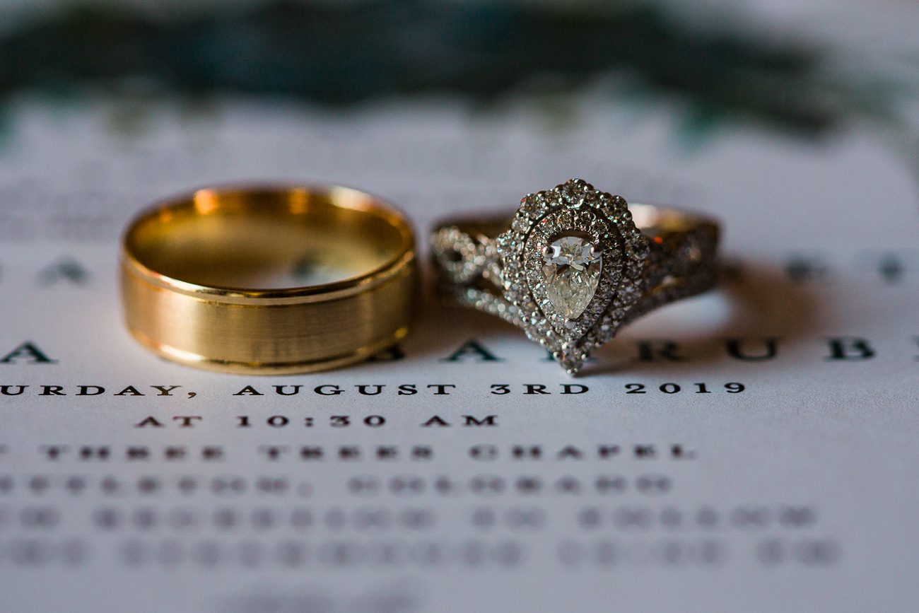 Wedding Ring Photo with Invitation