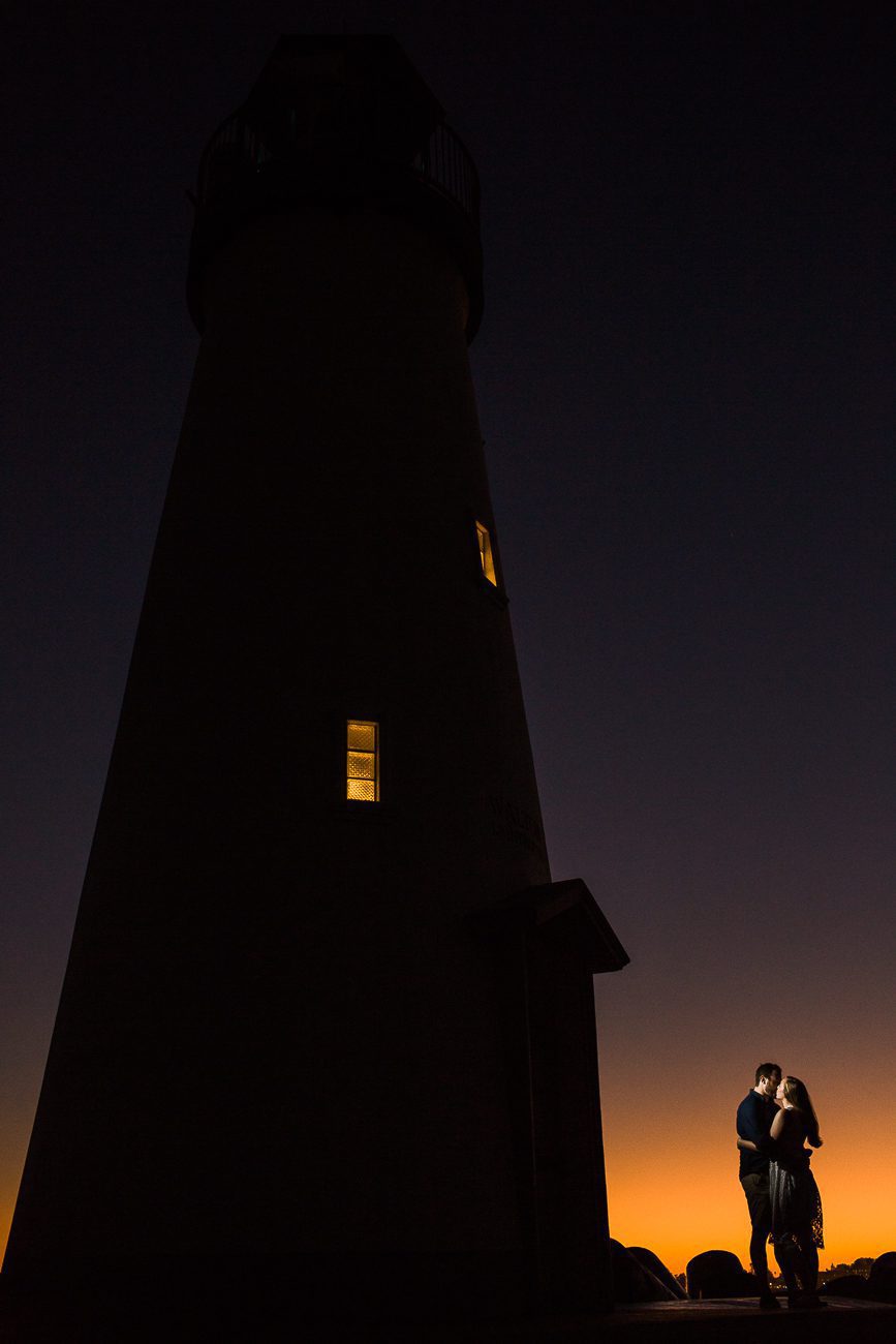 Santa Cruz California Lighthouse Engagement Photos