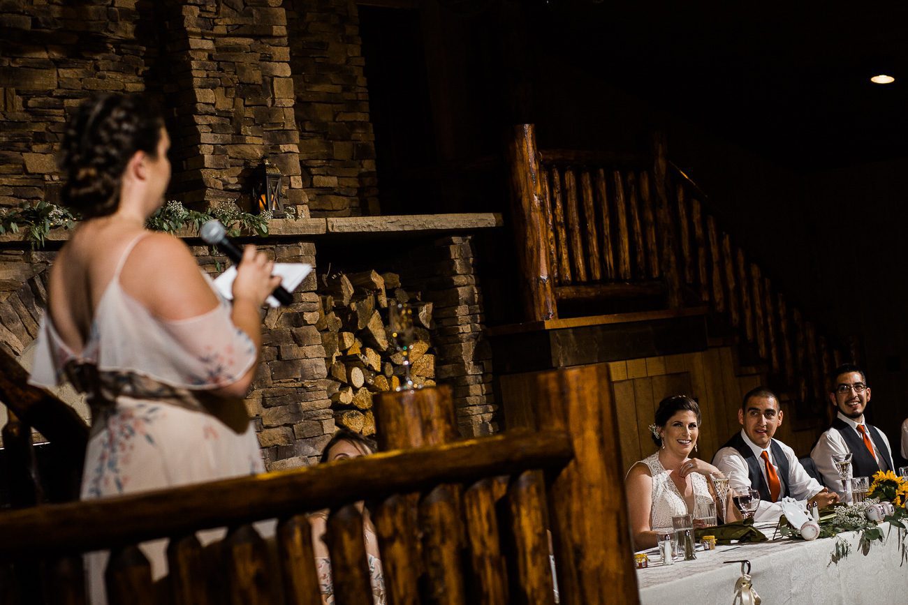 Spruce Mountain Ranch Wedding Reception Toasts
