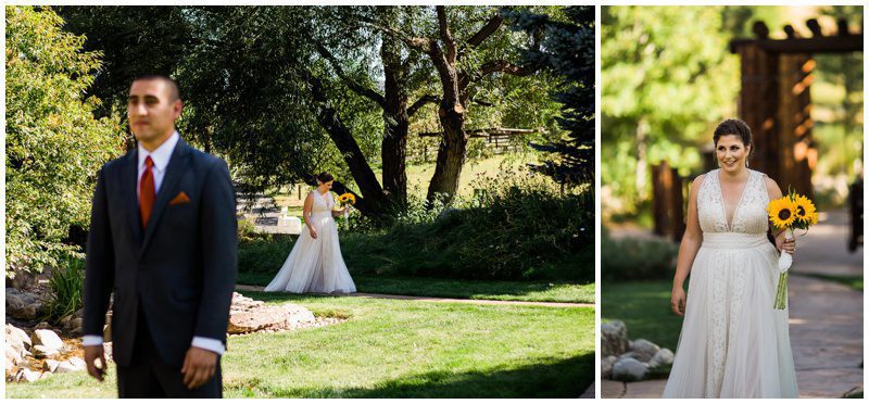 First Look at Spruce Mountain Ranch Wedding