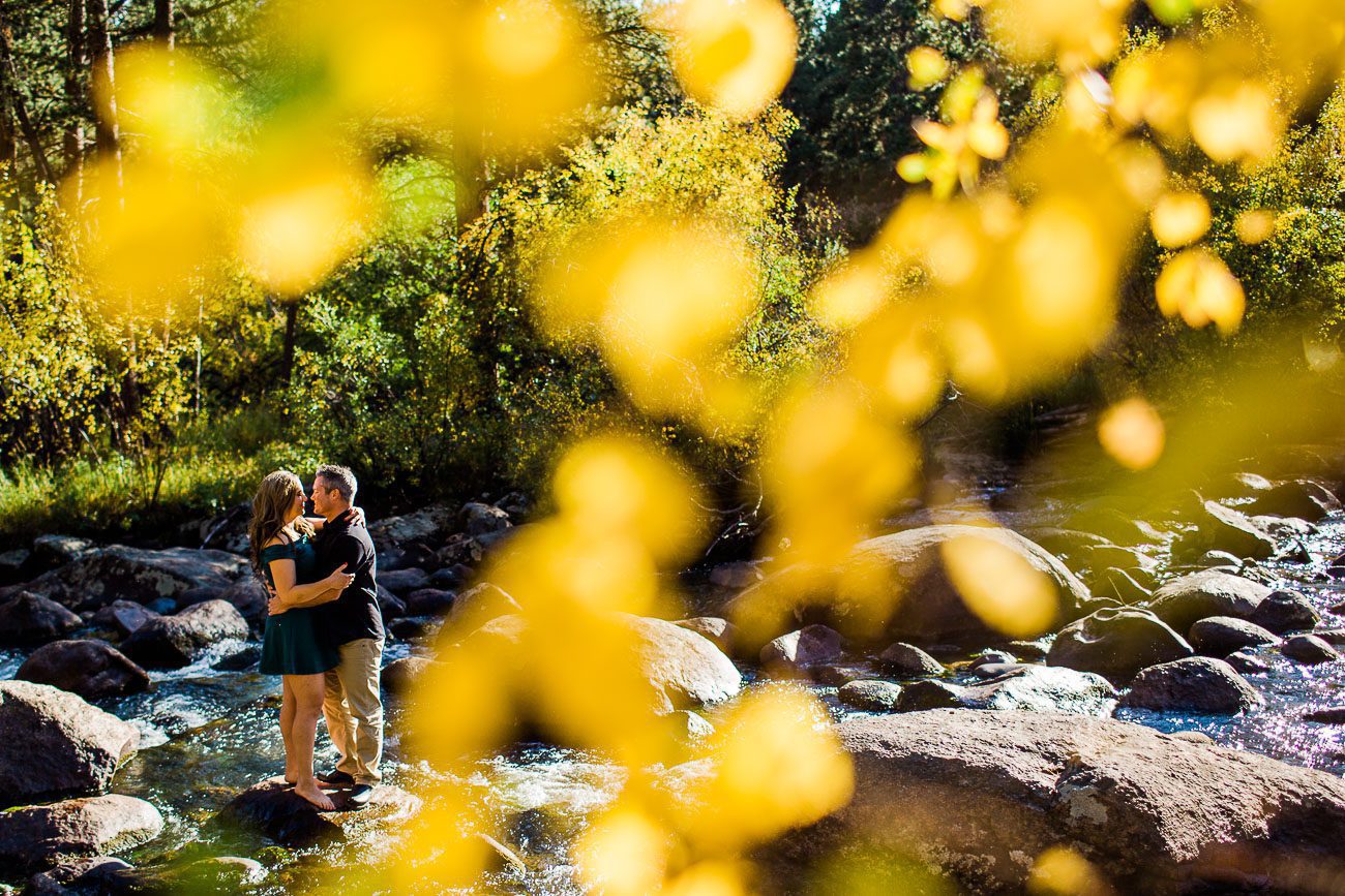 Colorado Engagement Picture by a River