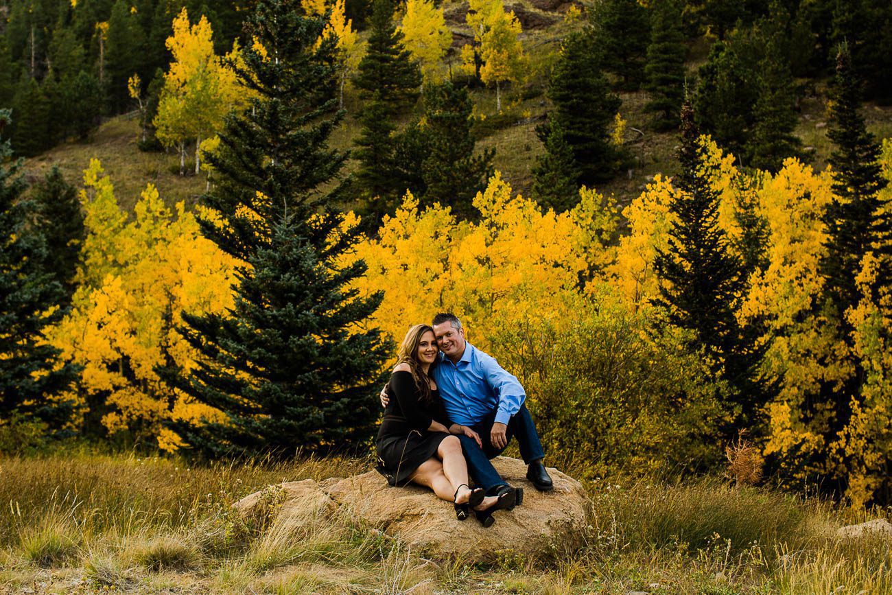 Colorado Fall Engagement Photo