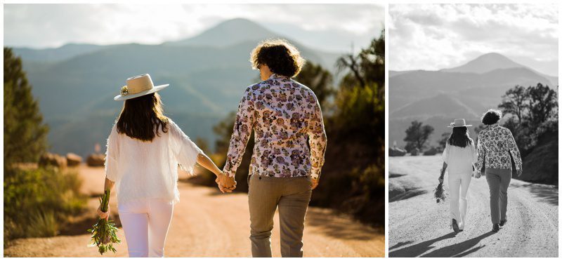 70s themed elopement at Garden of the gods