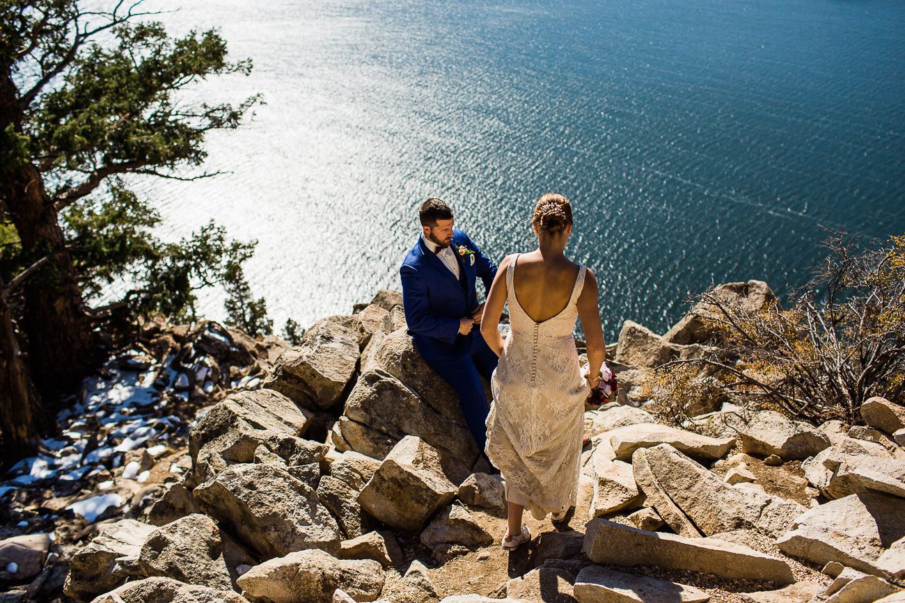 Sapphire Point lake dillon wedding photos
