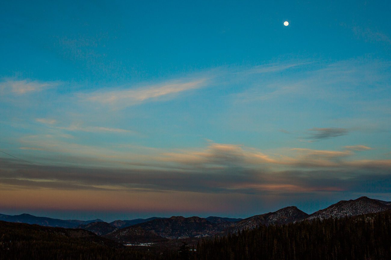 Sunset at Dream Lake Hike Colorado RMNP