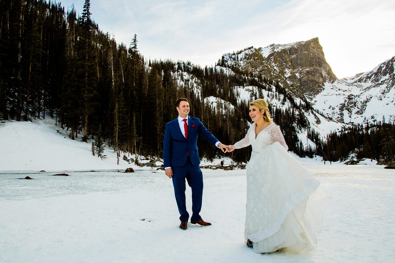 Dream Lake Wedding Pictures in Colorado