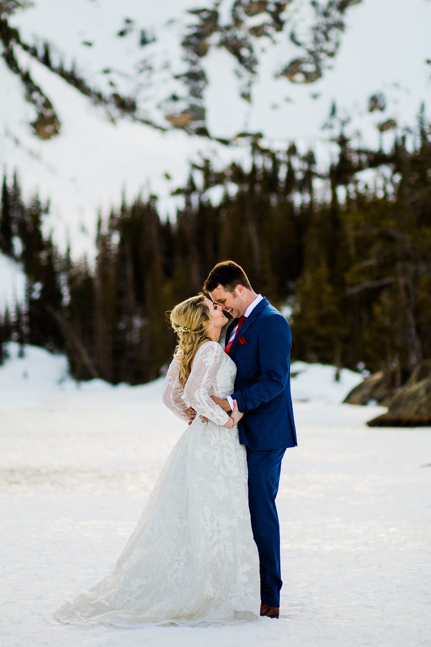 RMNP Dream Lake Wedding Pictures Colorado