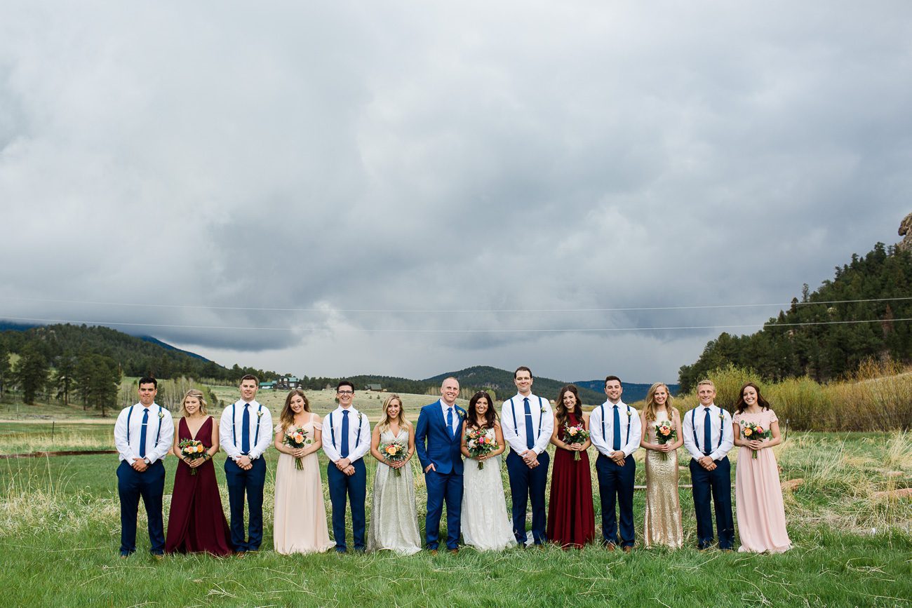 Deer Creek Valley Ranch wedding party photo