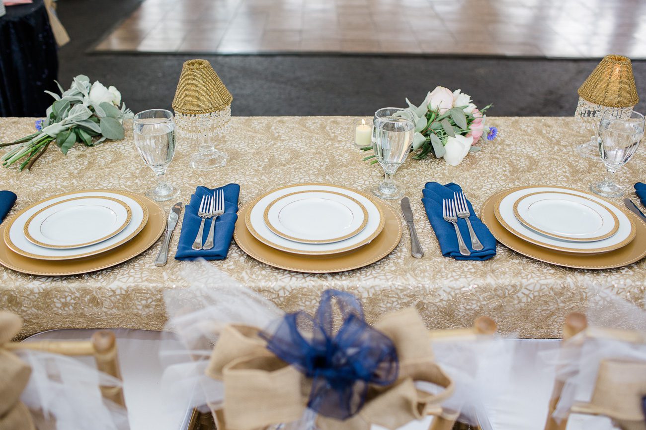 Gold and Navy wedding colors