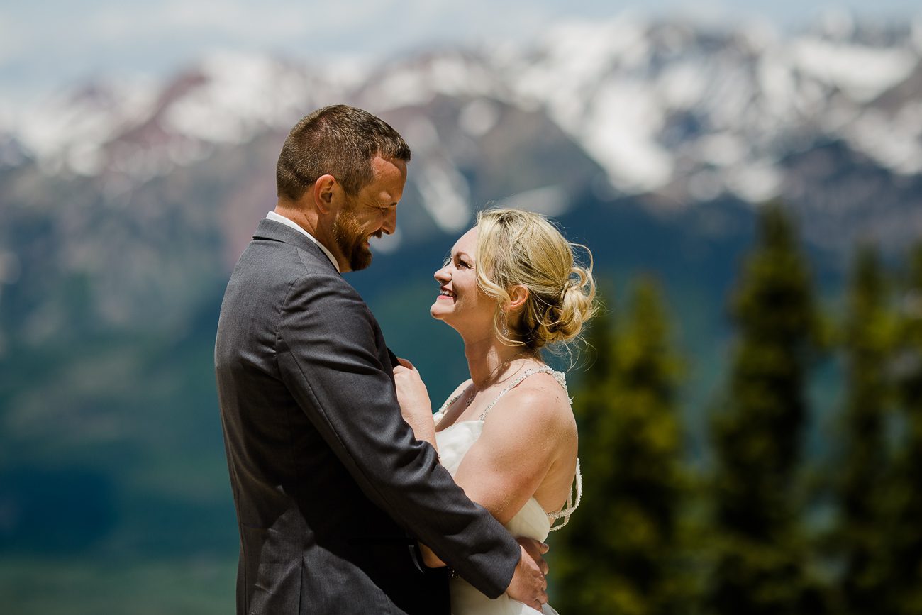 Red Lady Crested Butte Wedding Photo