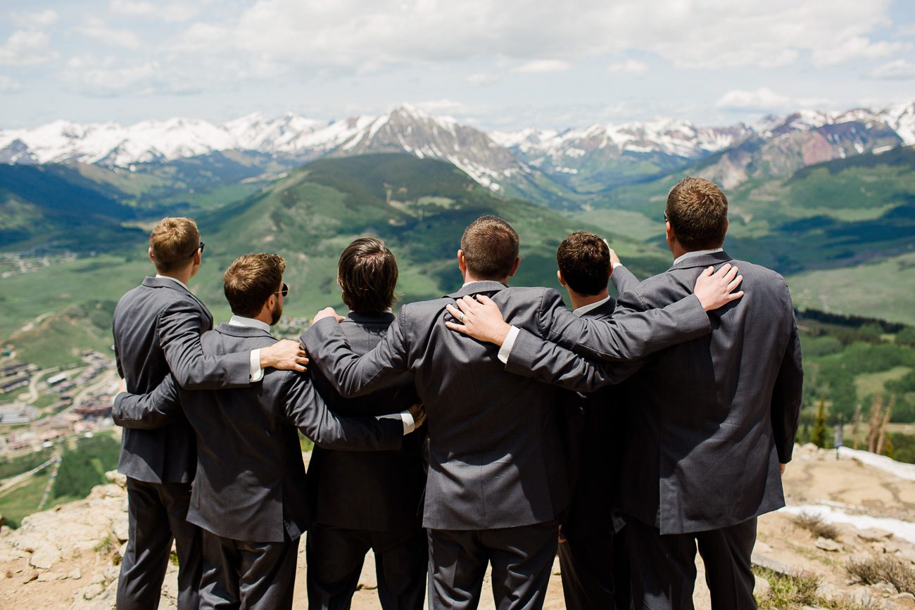 Red Lady Crested Butte Wedding Party Photos