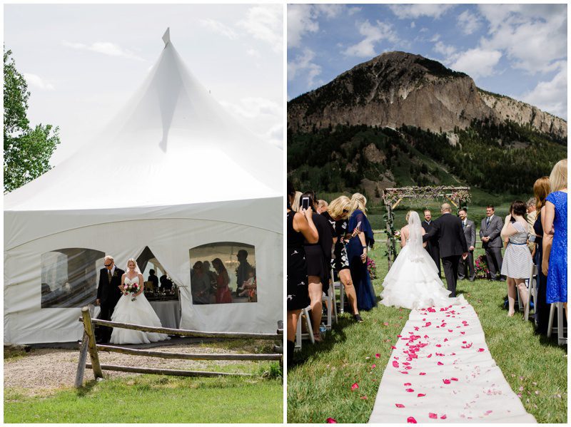 Crested Butte wedding ceremony photos