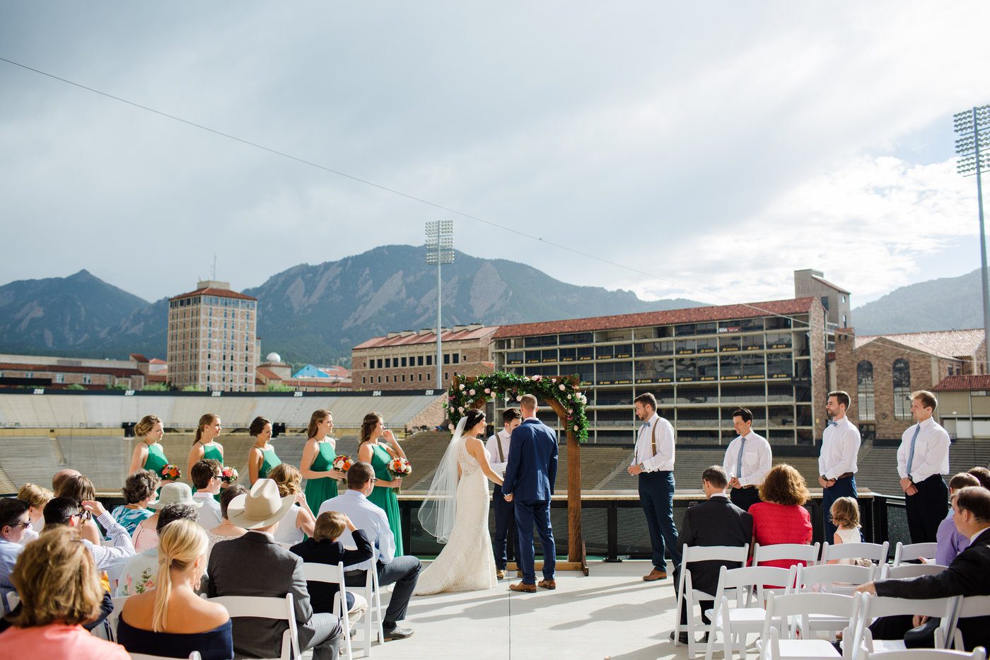 Folsom Field Boulder Wedding Ceremony Photos