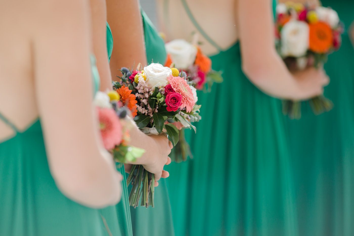 Pink and green wedding colors