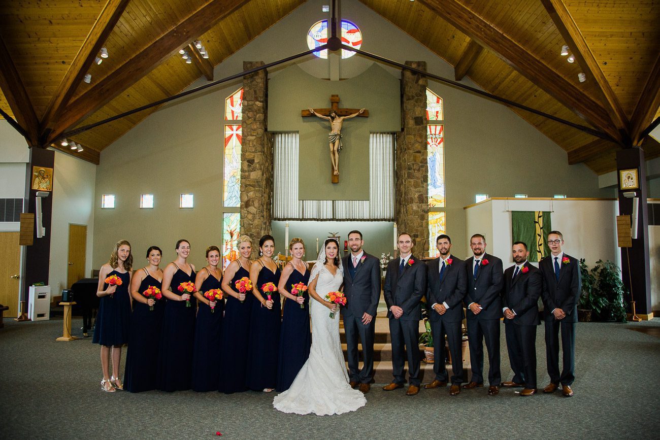 Bridal party navy colors