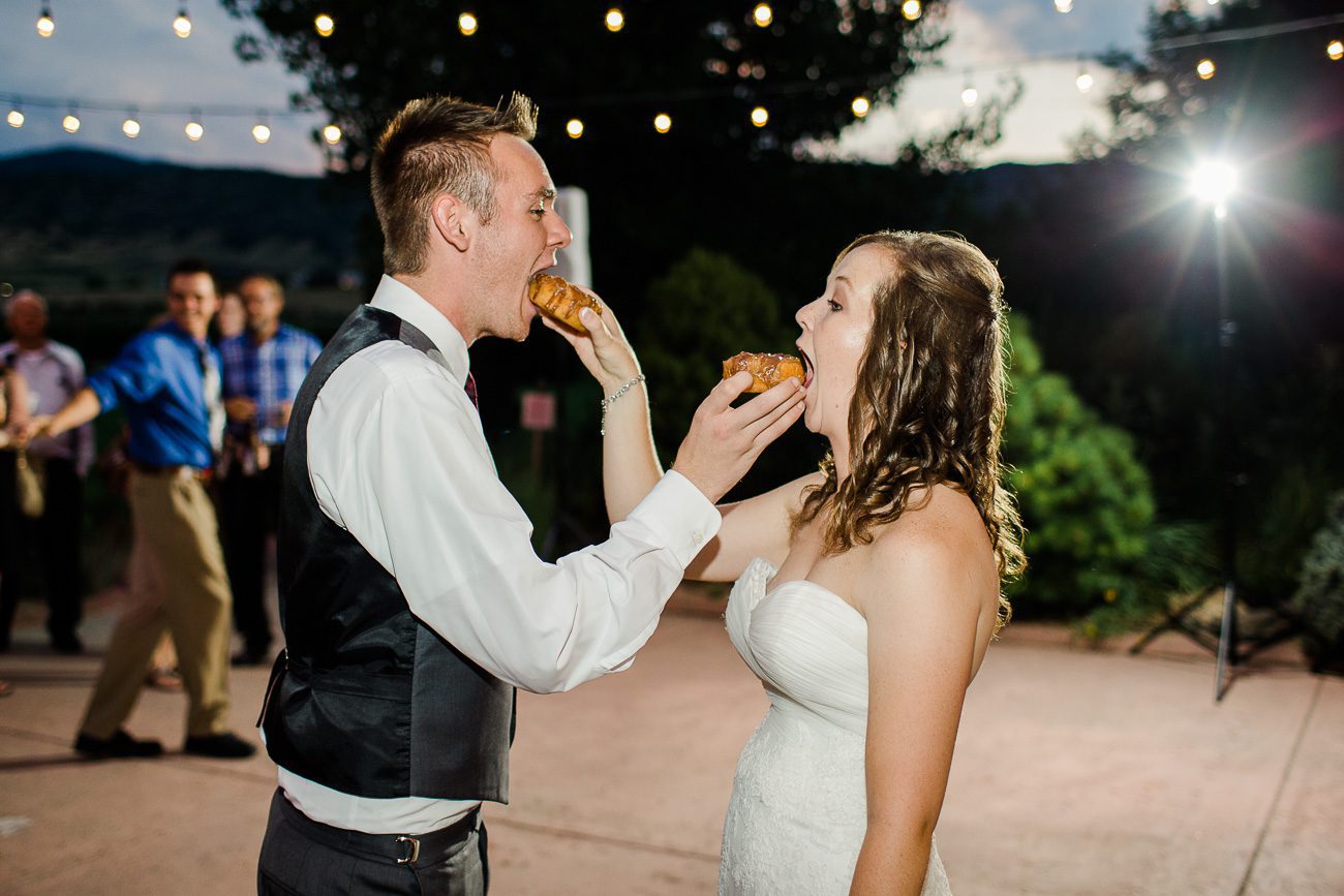 Donut exchange at wedding