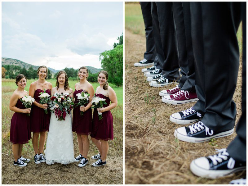 Matching wedding shoes for bridal party