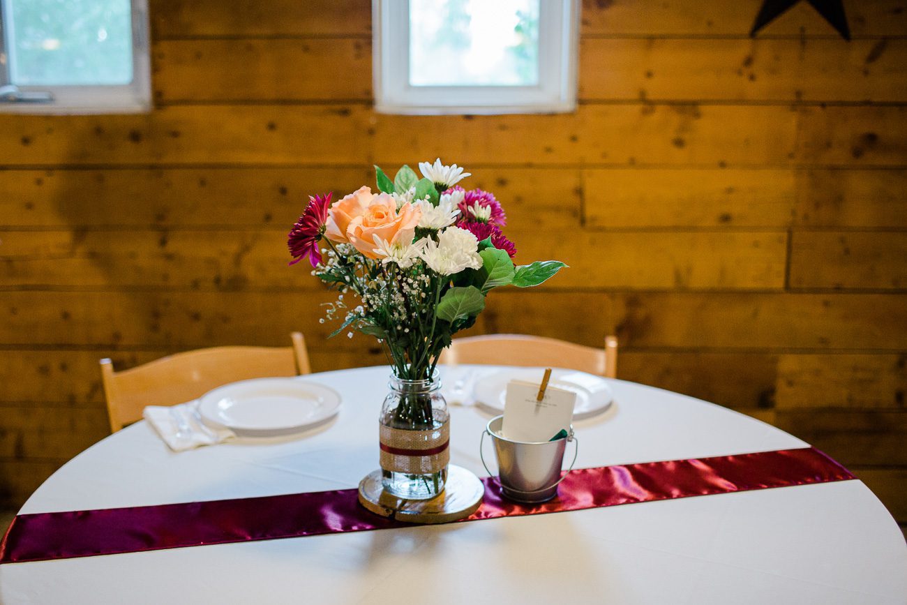Sweetheart table at wedding
