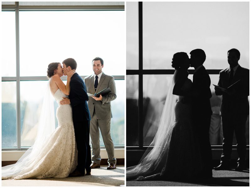 CSU wedding photos first kiss