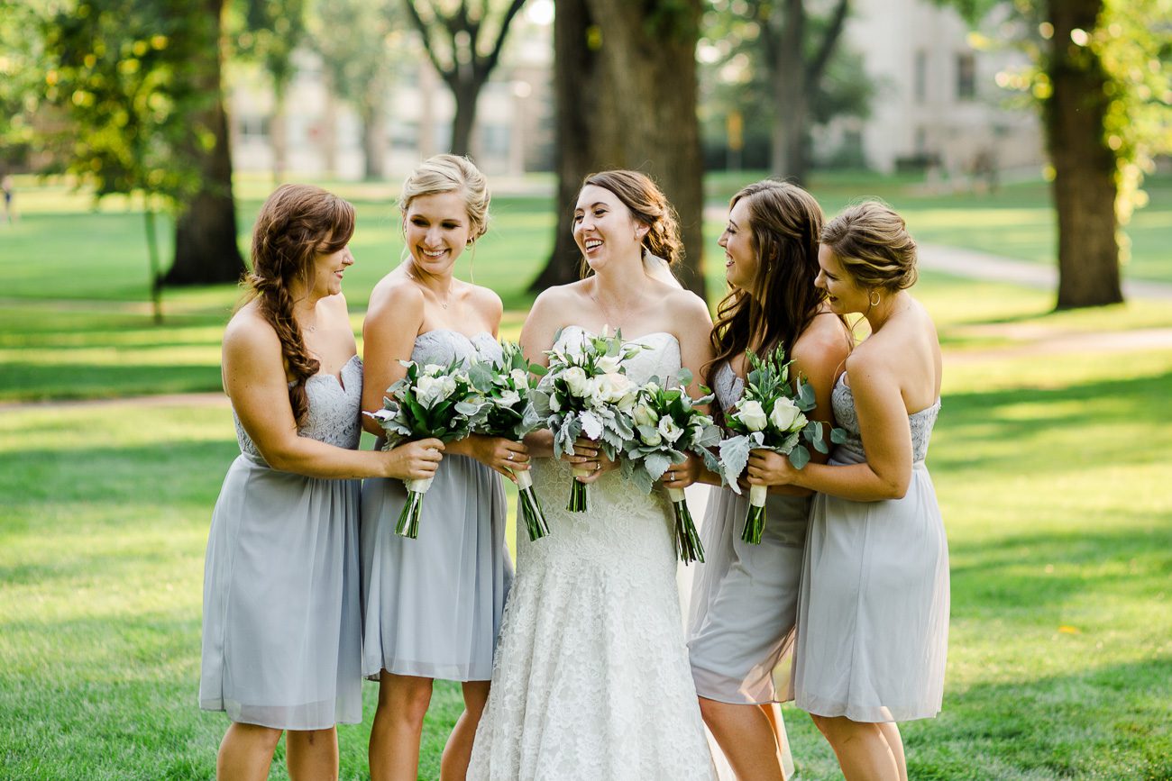 CSU wedding picture of bridesmaids