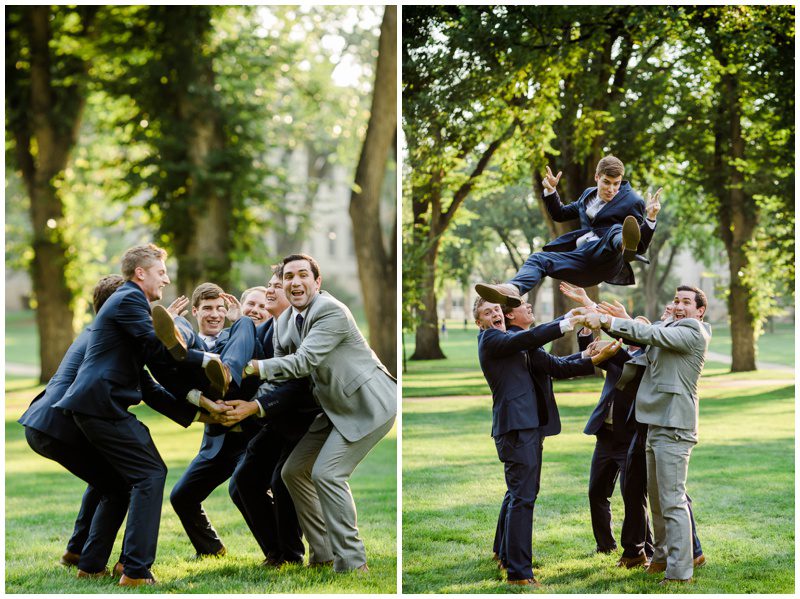 fun groomsmen pictures at CSU