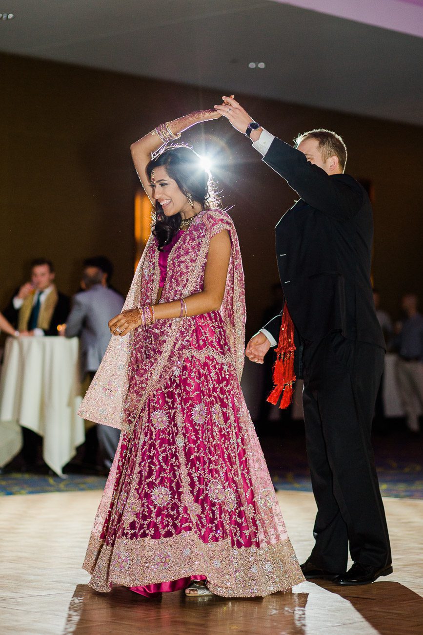Indian Wedding Reception First Dance Photo