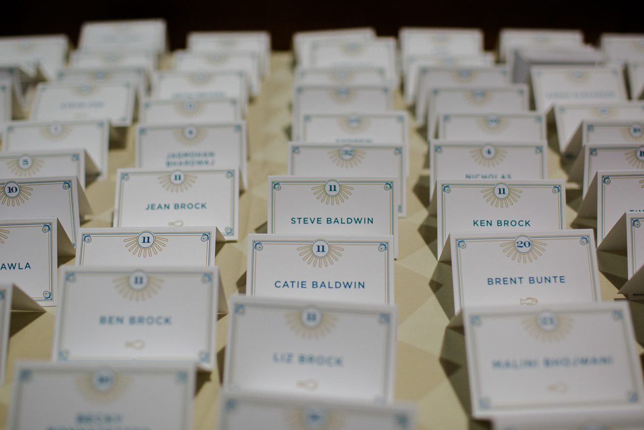 Wedding reception place cards