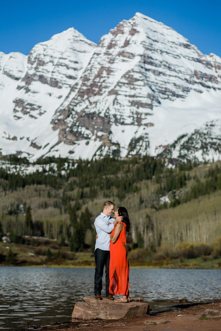 engagement photos in the mountains Colorado