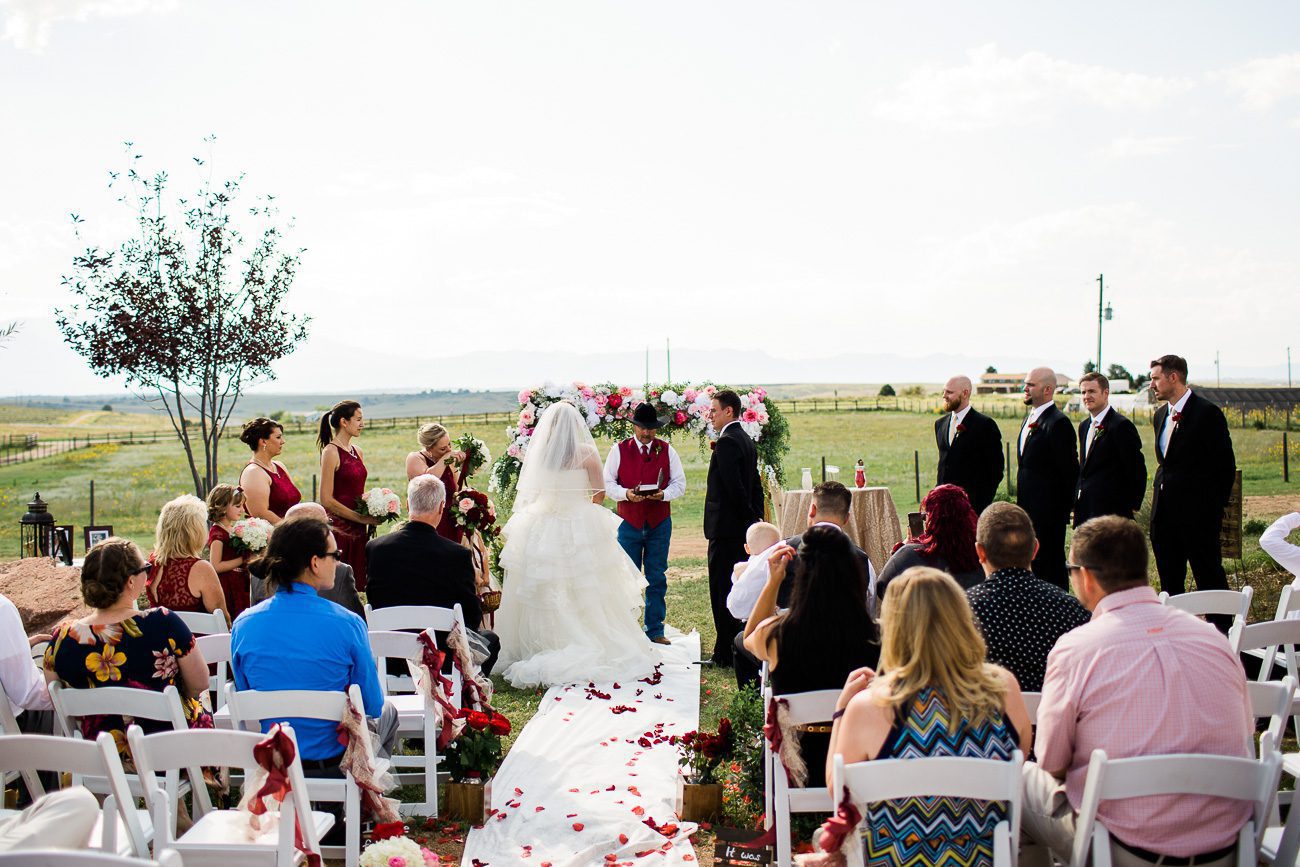 Colorado Springs backyard wedding ceremony