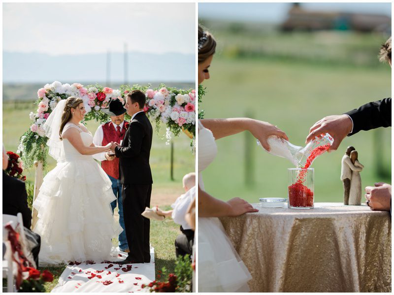 Pinks and red wedding photos