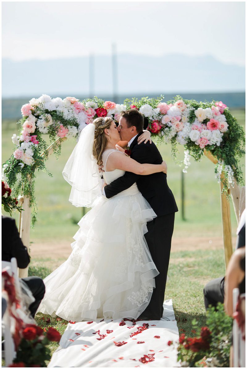 First Kiss at wedding