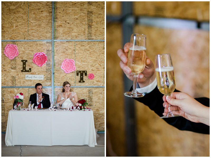 Wedding reception toast
