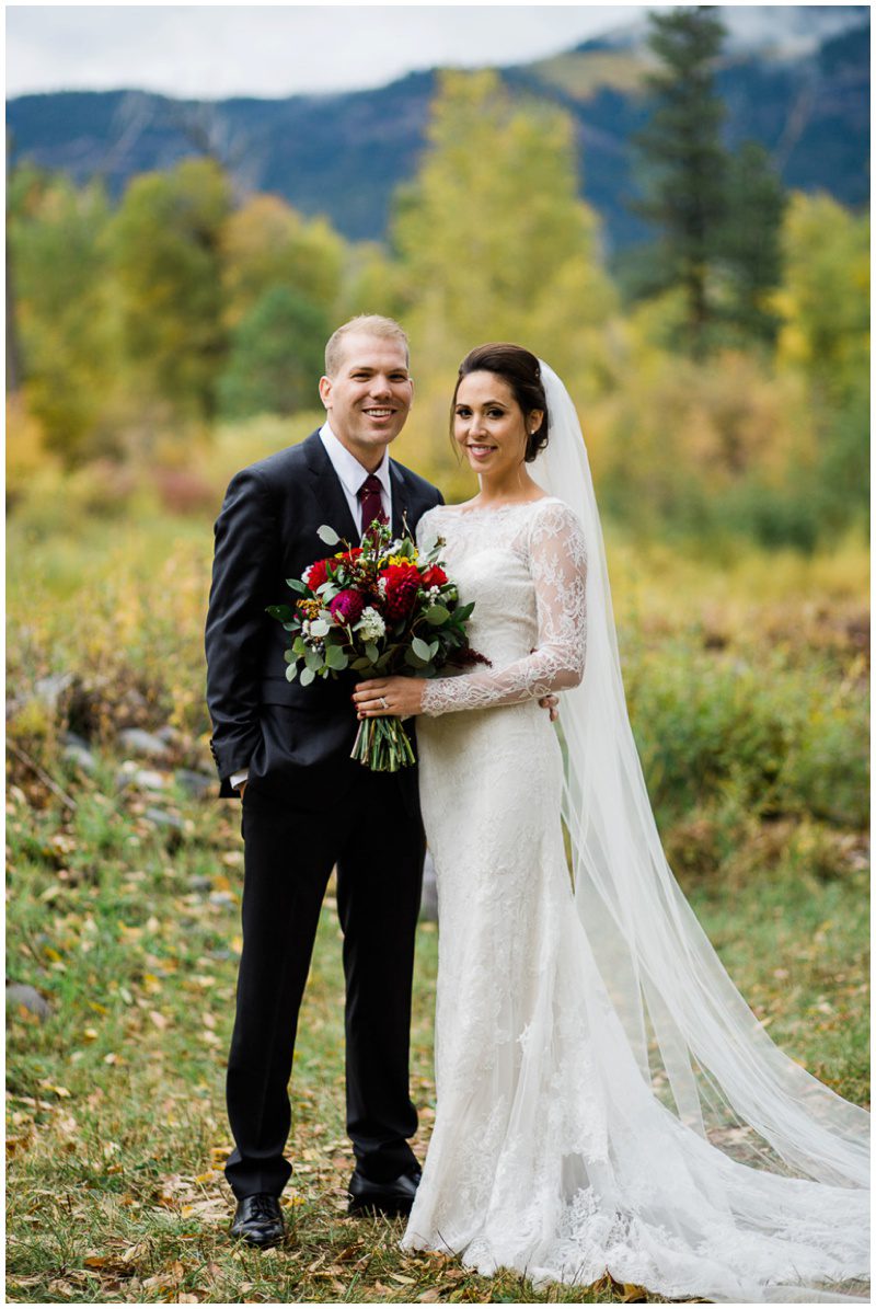 Pagosa Springs fall wedding photo