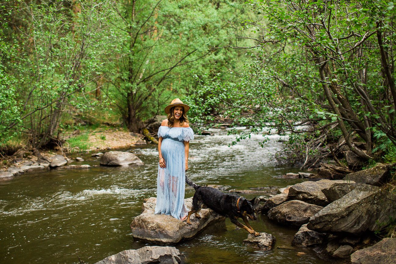 Maternity Photos with a River