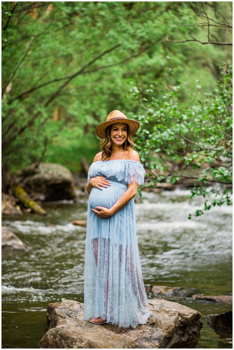 Maternity Photos with a River