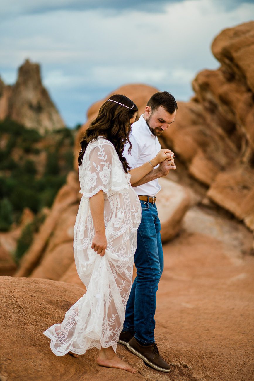 Maternity pictures at Garden of the Gods