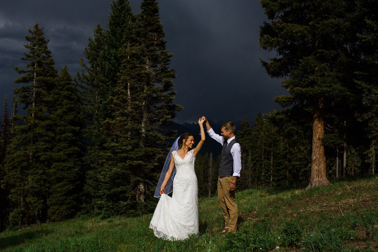 Stormy wedding photo